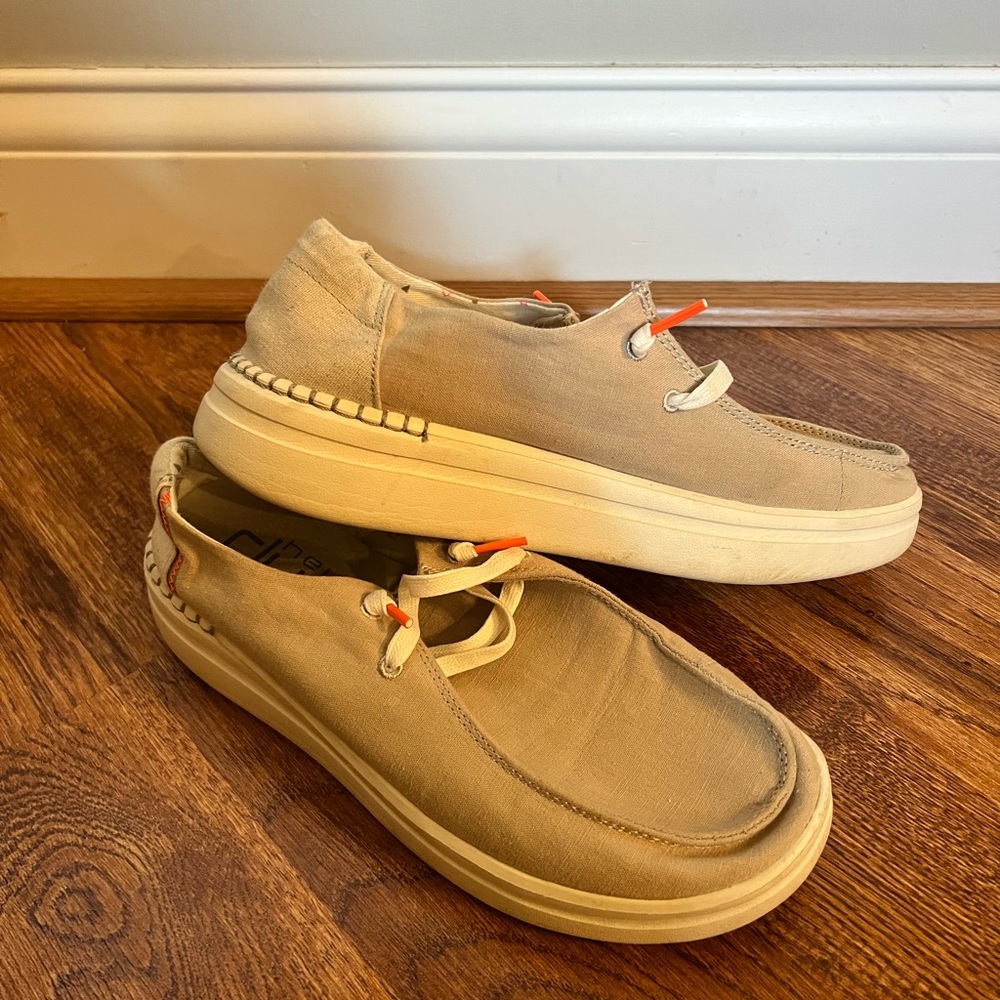 Hey Dude Tan Slip-On Loafers